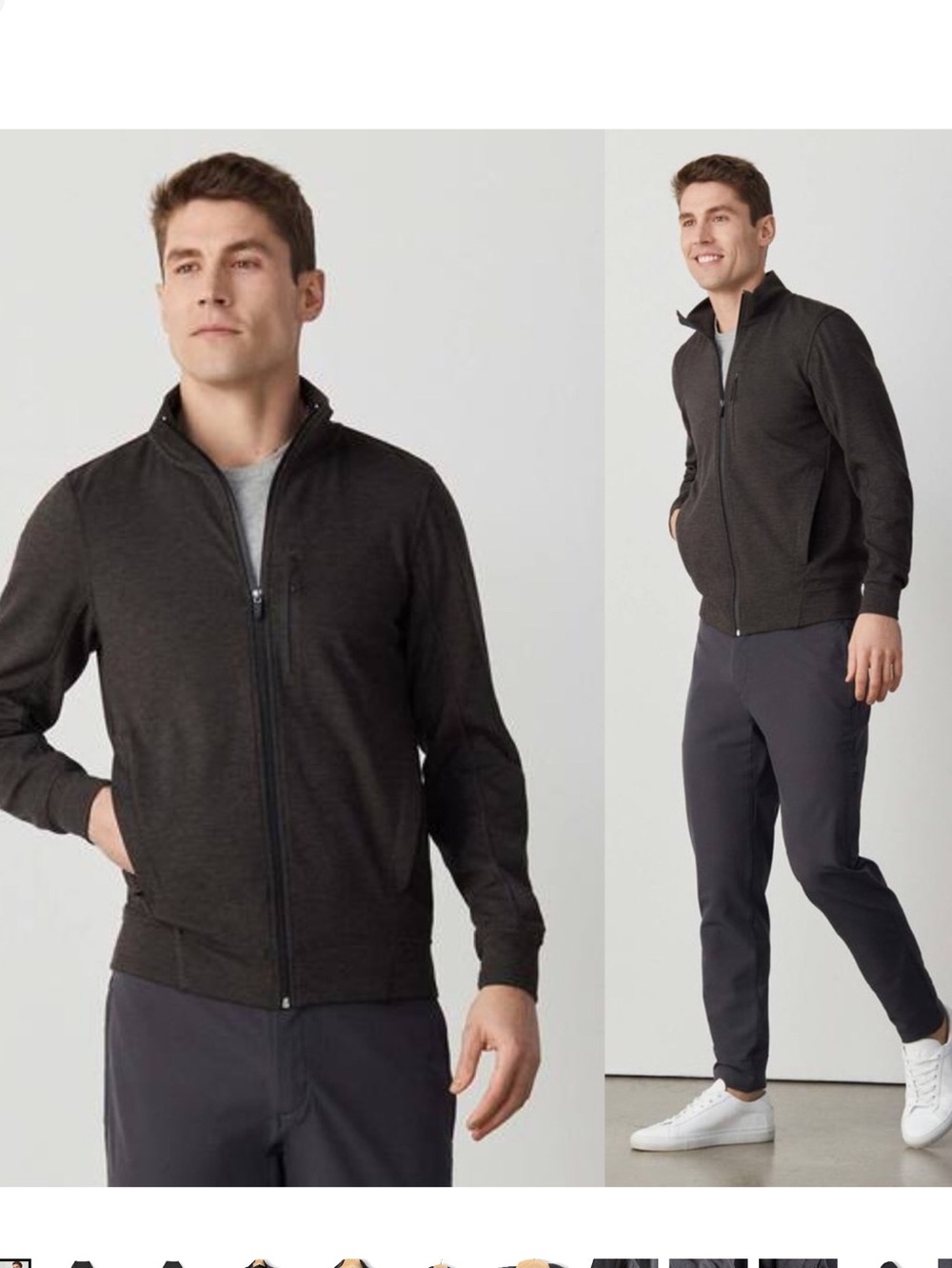 Mack Weldon Atlas Jacket, True Black, M, Full Zip